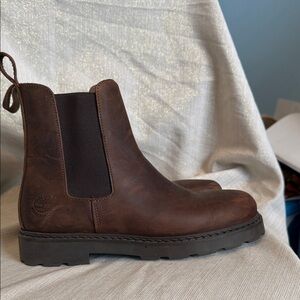 Timberland Dark Brown Chelsea Boots with Black Elastic